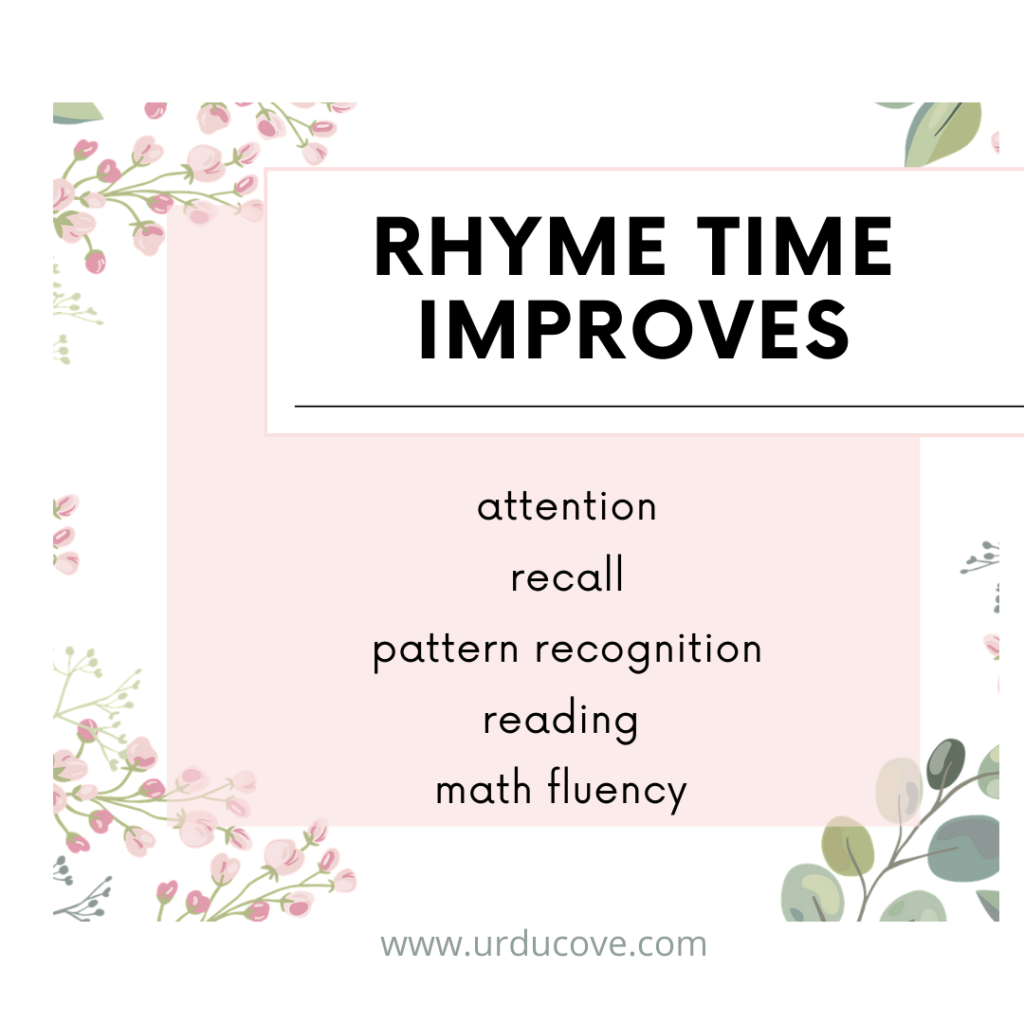 rhyme recall attention reading