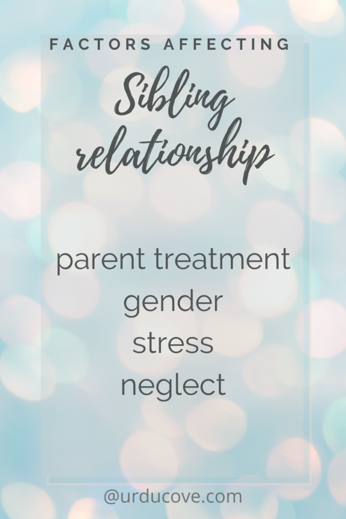 factors for sibling rivalry